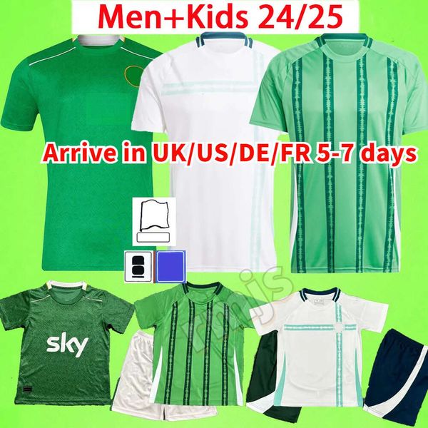 2024 Maglie da calcio settentrionali uomini set kit kit uniform 2025 Divas E 2024 2025 Irlanda maglietta da calcio Charles Ballard Best Brown Home Away Away Away