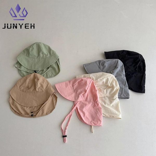 Berets Jungen Mädchen Baby Summer Eimer Hüte Großer Randschal