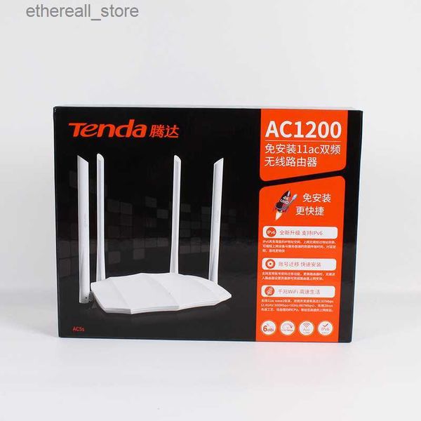 Router English Tengda Gigabit Router WiFi 5G Dual Band 1200m Wireless Faser Breitbandrouter AC23 Q240513