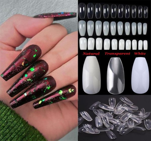 600pcsbag Acryl abnehmbarer Sargform Ballerina Vollbedeckung falsche Nägel künstliche Maniküre gefälschte Nägel Tipps Nail Art Tools1934901