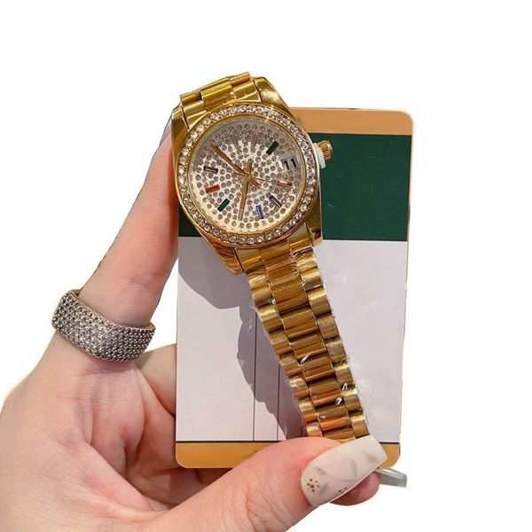 Diamond Datejust Women Watches Top Brand Designer Luxus Lady Watch 8 Farben Mode weibliche Armbanduhr für Frauen Weihnachtsgeburtstag Mutter Valentinstag Geschenk