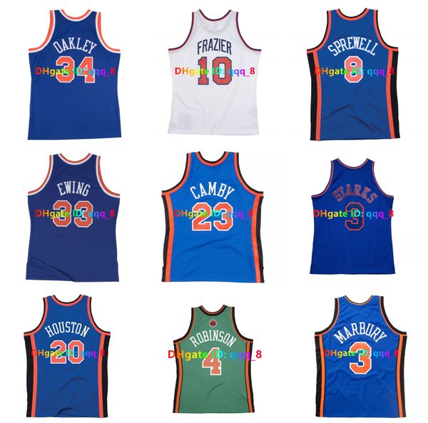 Knick Nate Robinson Patrick Ewing Team Basketball Jersey New John Starks York Allan Anthony Mason Marcus Camby Latrell Sprewell Stephon Marbury Reed size S-3xl