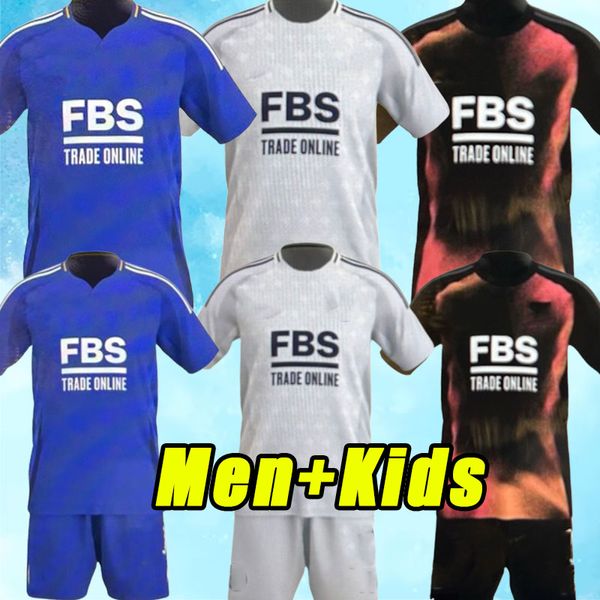 Versione dei fan di Leicester Maglie da calcio 24 25 Thomas Vardy Barnes Mens Maddison Ndidi Iheanacho Tielemans Ricardo Evans Shirt Football Men Kids Full Kits 2025
