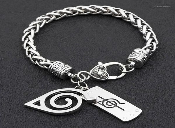 Konoha Ninja Village Logo Lion testa liga a pulseira clássica Charms geométricos Cosplay Bracelets Jóias de moda1129777947047626