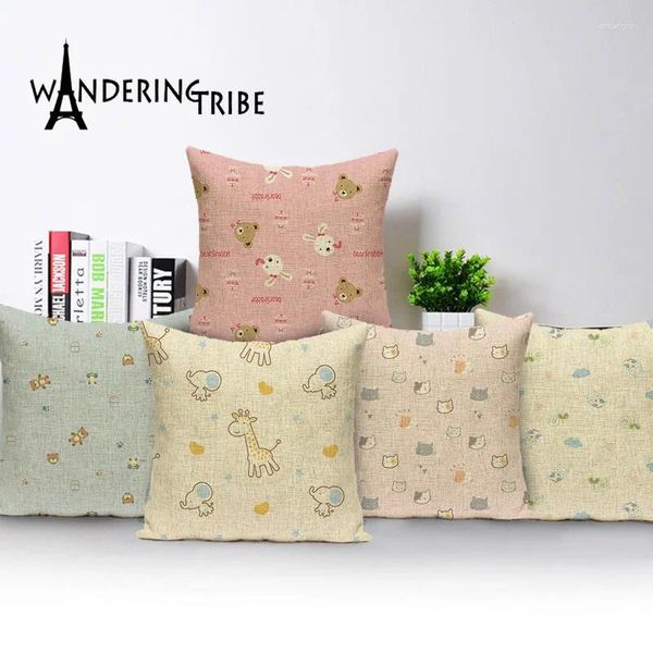 Kissen Cartoon Tierkoffer Dekoration Home Sofa S nordische Abdeckung Bauernhaus Dekor Deckung Custom Throw Pillows