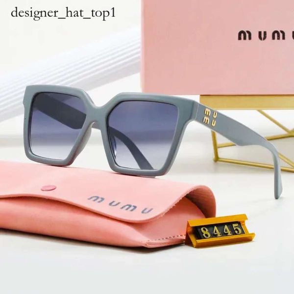 Mui mui für Frauen Sonnenbrille Top -Quality Mode Square Suns Gläser Polarize Herren Designer Sonnenbrille für Frau Luxus Brille Rahmen Sonnenschildbrillen 9b6d