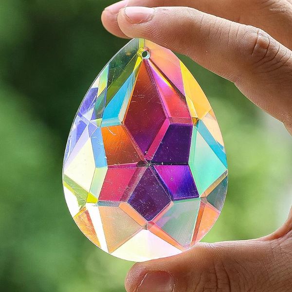 Люстра Crystal 75 мм AB Color Bauhinia Подвеска Suncatcher Prisms Дели DIY Home Wedding Decor Accessories