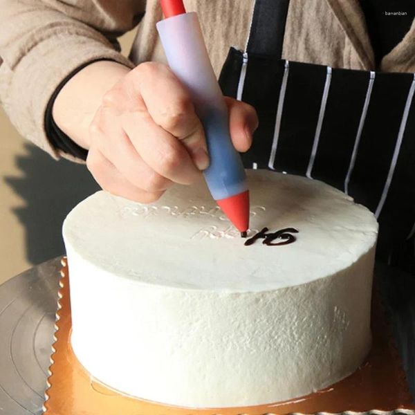 Stampi da forno a cibi in silicone scrittura a penna di decorazione cioccolato strumenti per cassette per glassa per glacing per pasticceria per torte