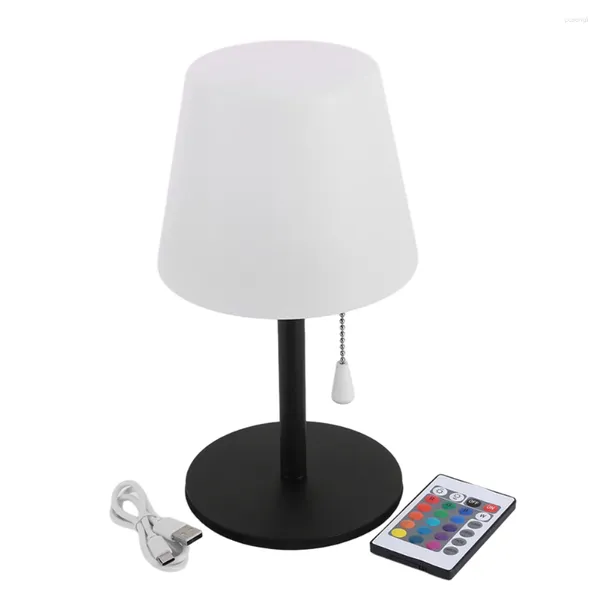 Lampade da tavolo LAMPAGNO MODERNO LAMPAGGIO LED REMOTE LED con scrivania a cordone a catena a trazione RGB USB ricaricabile per la camera da letto della sala da studio