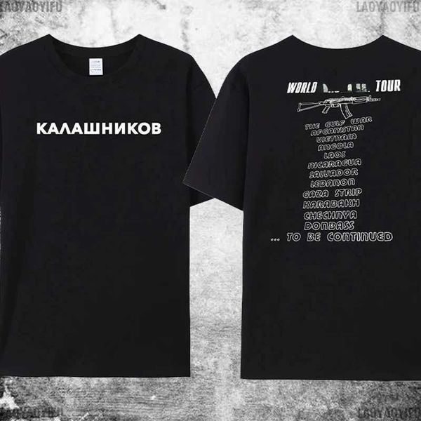 Herren-T-Shirts einzigartige coole Russland Kalashnikov AK 47 Mode o-neck bedruckt