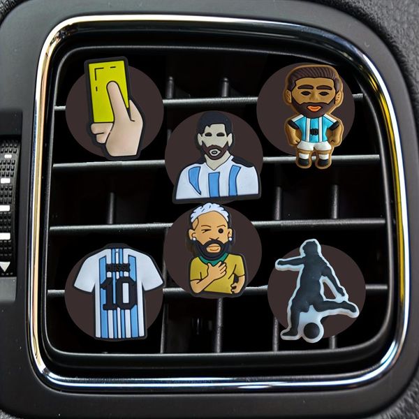 Decorações de interiores Futebol 56 Cartoon Carro de ar ventro clipe de clipes de clipes acessórios para o escritório de redimensionador condicionamento otb0q