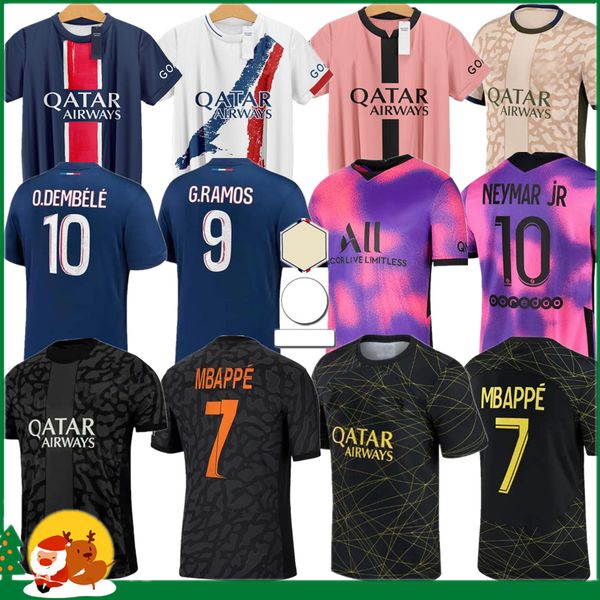 24 25 MBAPPE Soccer Jerseys O.Dembele 2024 2025 psges wijnaldum Sergio ramos hakimi Quarta