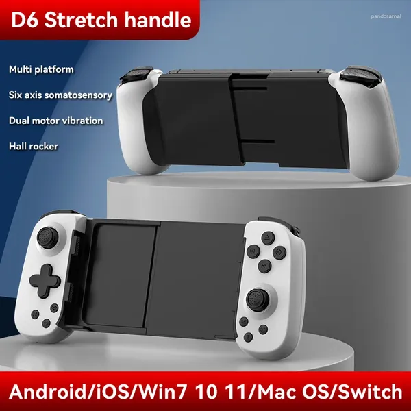 Игровые контроллеры D6 Беспроводной геймпад растягивание расширяемого игрового контроллера Bluetooth Hande Pad для телефона Android Accesoires