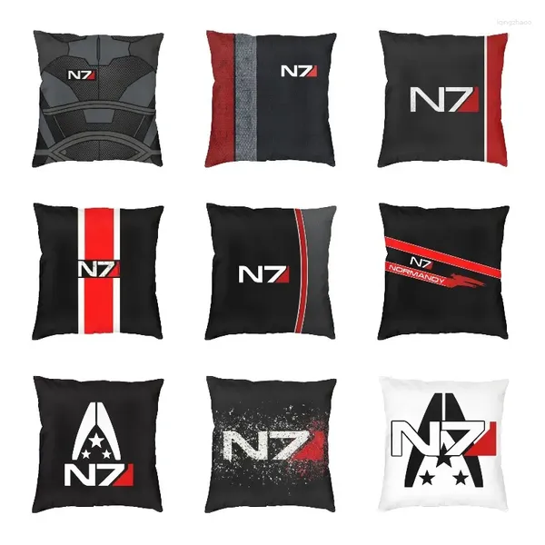 Подушка Mass Effect N7 Case 40x40 см для диван -альянса военная видеоигра скандинавская обложка бархатная наволочка