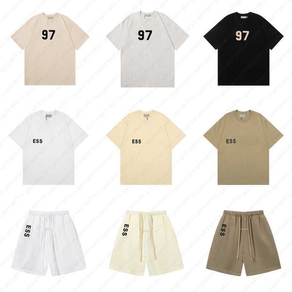 Essentialsclothing Herren Designer T Shirt Essentials Shirt Brief Grafik T -Shirts Männer Kleidung Fashion USA High Street 1977 Kurzarm Sommer Herren T -Shirt