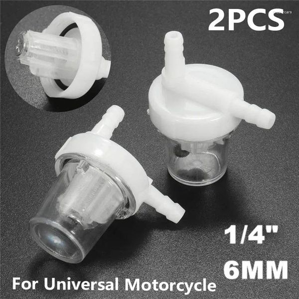 Alle Geländeräder 2pcs 496875 Universal Motorrad Benzin -Brennstofffilter Weiß klar 1/4 