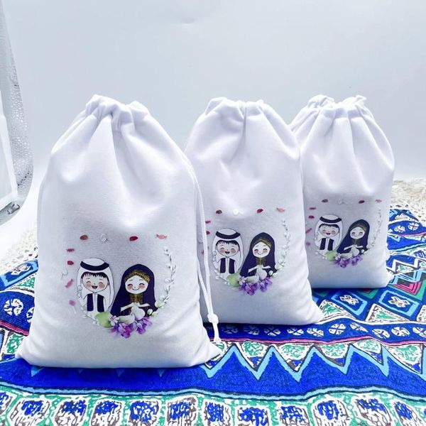 Praço de presente 5pcs Flaneta branca pura Flaneta de tração Bolsa Candy Lollipop Sweet Theme Kid Criança menino Festa de aniversário do chá de bebê