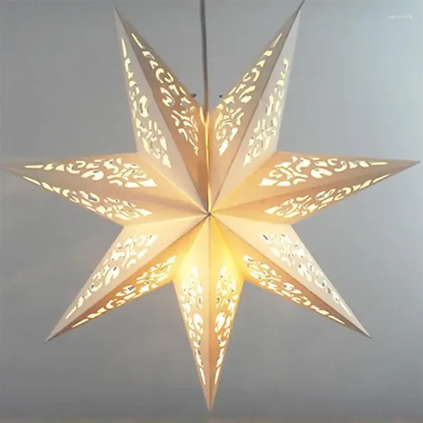 Decorazione per feste da 45 cm a stella a stella grilla da letto luci della camera da letto giardino appeso rivestimento lampada pieghevole con striscia a led