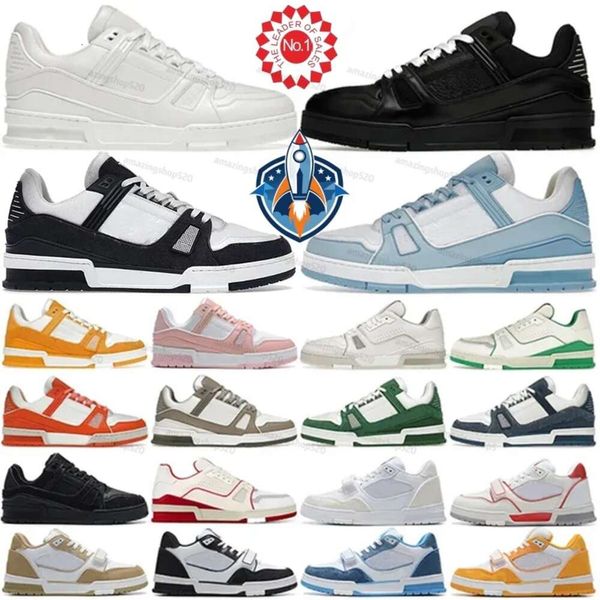 Neuer Designer flacher Sneaker -Trainer Emed Casual Shoes Jeans Leinwand Leder weiß grün rot blau Buchstaben Mode Plattform Frauen Herren Low Daily Trainer