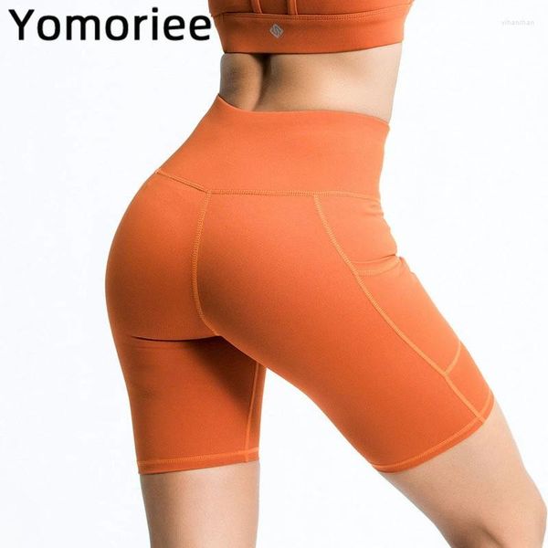 Aktive Shorts hohe Taille Yoga für Frauenpakete Leggings Fitnessstudio Sport Workout Lauftraining sexy Schweiß Strumpfhosen Solid Color Yomoriee