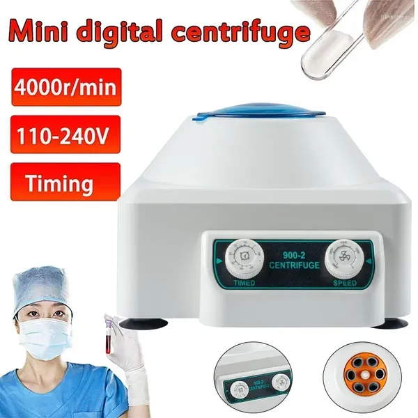 Centrífuga elétrica de laboratório 900-2 de baixa velocidade 4000rpm 2086xg 6 20ml UE US plasmático soro Prp PRF Máquina separada