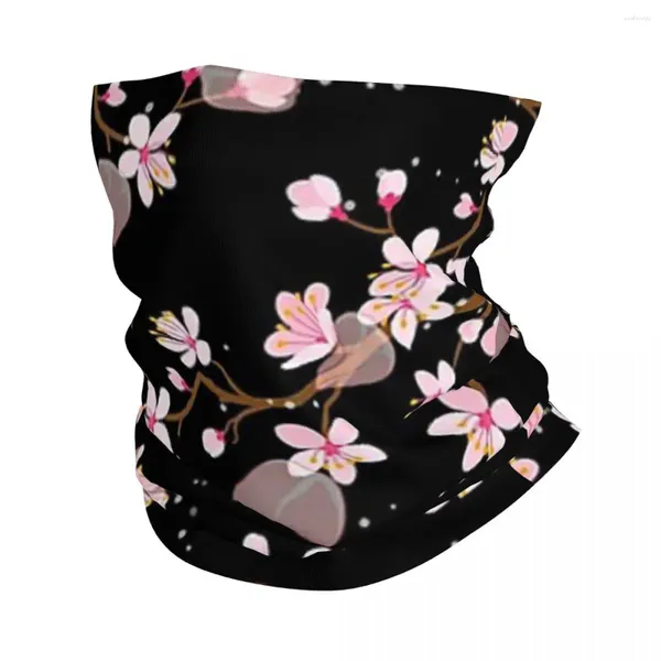 Lenços lenços japoneses capa de pescoço de flor de cerejeira japonesa