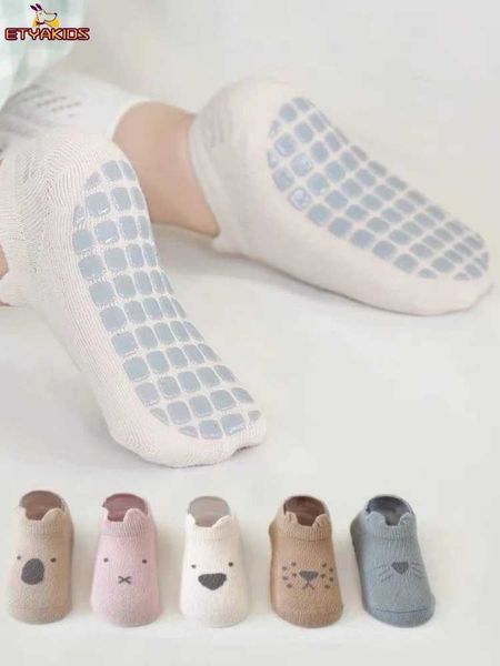 Детские носки 1 Пара мультфильмов-носок для детских тапочек носки, подходящие для маленьких детей Весна Лето Ультратонкие детские салат D240513