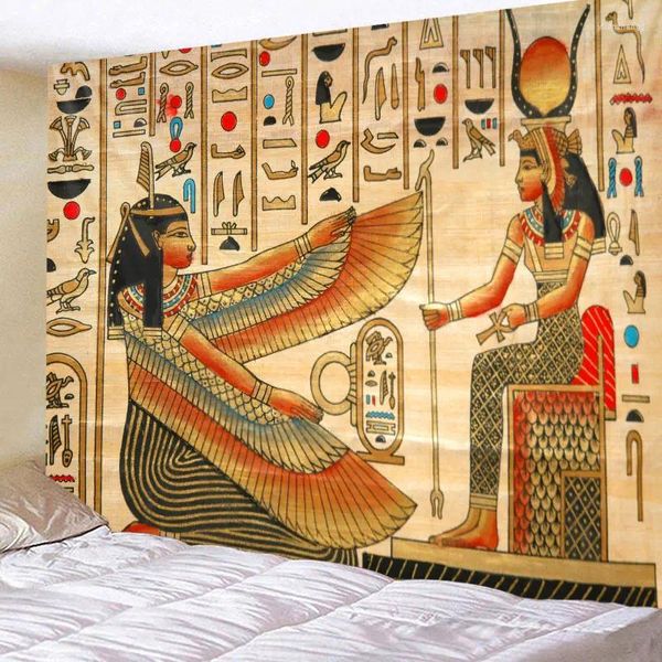 Arazzi antichi egiziani Tribal Savage Tapestry Wall sospeso Dorm Dorm Dorm Died -Cread Throw Art Art