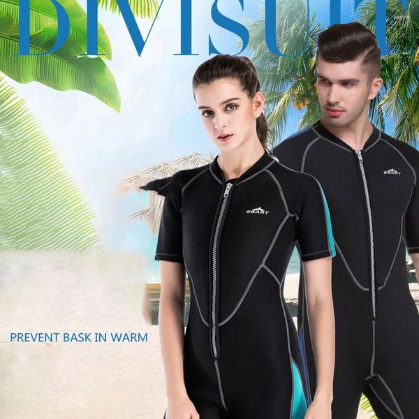 Menas de banho feminina 2mm shorty wets masculino homem de corpo inteiro traje frontal para snorkeling surf swimming