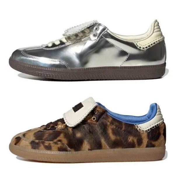 2024 Leopard Print Wales Bonner Designer Männer Frauen Schuhe Plattform Vintage Trainer Sneakers Nicht-Schlupf-Außensohle Klassische lässige modische Größe 36-45