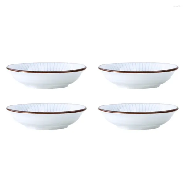 Cups Saucers 4PCS Keramik -Gewürzgeschirr Senfplatten Tauchschalen (verschiedene Farbe)