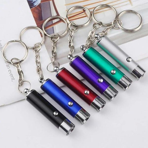 Keychains UV Schlüsselbatterie Batteriebedienete Schwarzlicht-Anti-Fake-Geld-Erkennung Metalllampenlampendrich-Taste