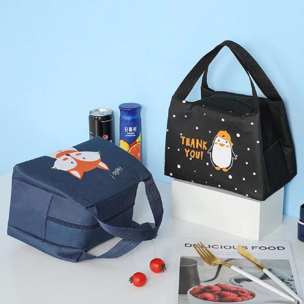 Bolsas de armazenamento para crianças lancho portátil Bolsa de bolsa isolada térmica Bolsa Bento Bento bolsa de comida
