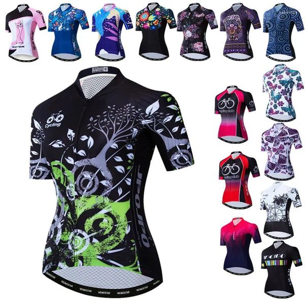 Gacche da corsa Weimostar Ciclaggio di alta qualità Jersey Pro Women's Bicycle Abbigliamento Ropa Ciclismo Mtb Bike Shirt traspirante