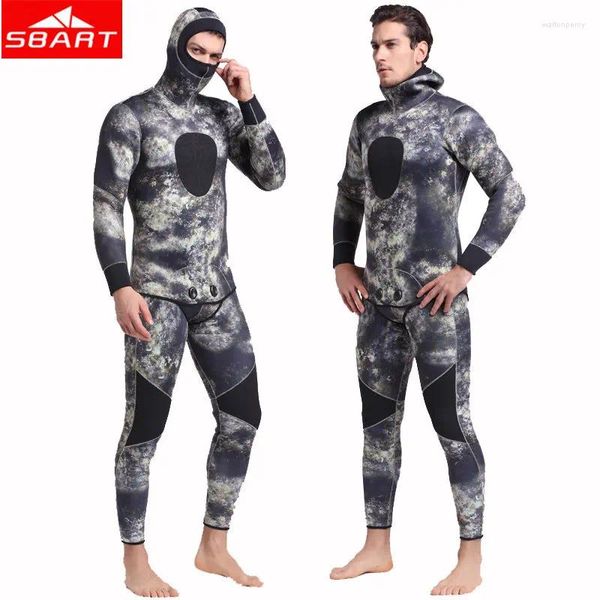 Costumi da bagno femminile sbart muta mutante muta da immersione in gomma da 5 mm 2 pezzi a surf spaccati da bagno inverno inverno da uomo con cappuccio con cappuccio