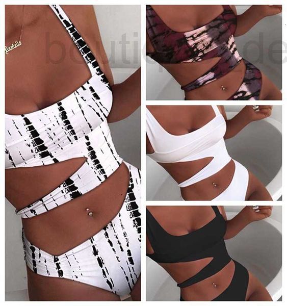 Damen -Badebekleidung Designer Marke 2021 neuer Stil Badeanzug sexy ein Stück Solid Color Show Thin Bikini Frau Pkdi