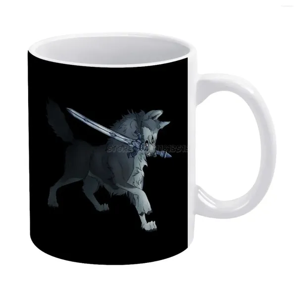 Tazze grandi lupo grigio sif tazza bianca 11 once ceramica tazza di tè caffè amici regalo di compleanno dark souls videogiochi wo