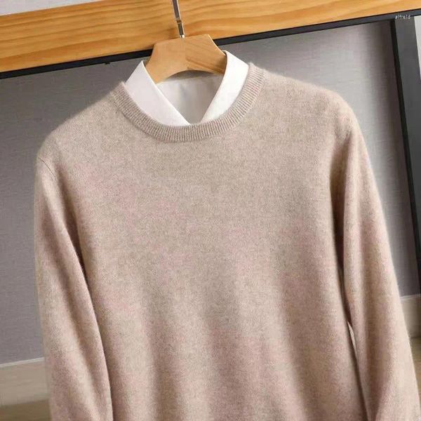 Maglioni maschile 2024 Micchia di cashmere Pullover a collo rotondo per uomini e donne sciolte in basso a maglia autunno inverno coreano Top casual coreano