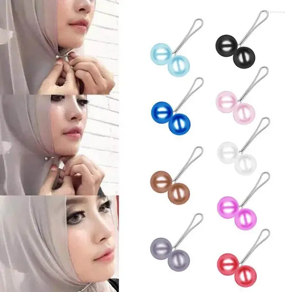 Broschen 5pcs Muslim Hijab Clip Trendy Dual Fashion Schallegierung Brosche Kleidungszubehör Frauen Damen Damen