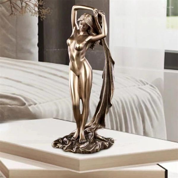 Figurine decorative sexy bagno statue resina resina nuda modella scultura corpo art ragazza ornamento artigianato decorazione camera da letto San Valentino