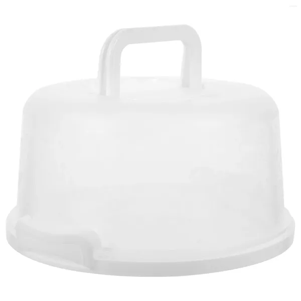 Пластины круглый пирог подставка для переноса хранителя пластиковой держатель транспортный контейнер ручка крышки куполо