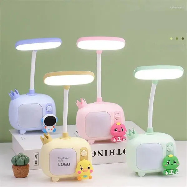 Lâmpadas de mesa Lâmpada de mesa Lâmpada infantil Crianças Crianças Presente Proteção para economia de energia Dormir suprimentos de iluminação doméstica LED Charging USB