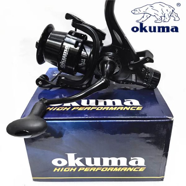 Okuma Fishing Reel Dunearloading Pesca Dragão de 18 kgmax com rodas de pesca de freio dianteiro e traseiro para todas as áreas de água 4000-6000 240511