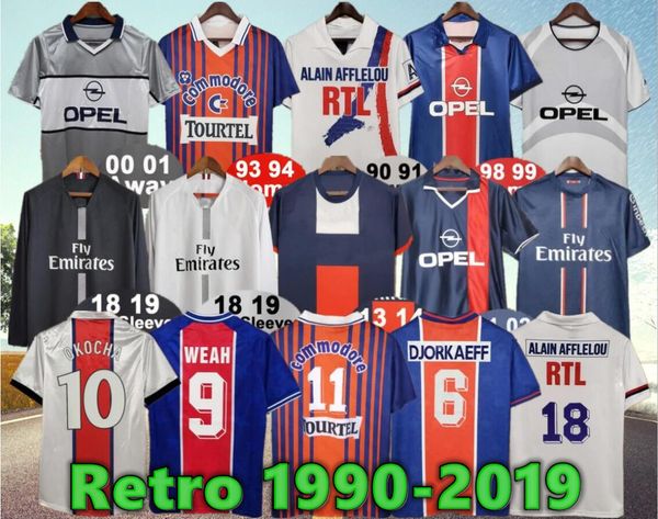 Okocha Retro Soccer Jersey 93 94 95 96 Leroy Adailton 98 99 00 01 02 03 90 92 Classic Rai Anelka Ibrahimovic Camisas de Futebol Ronaldinho Simone