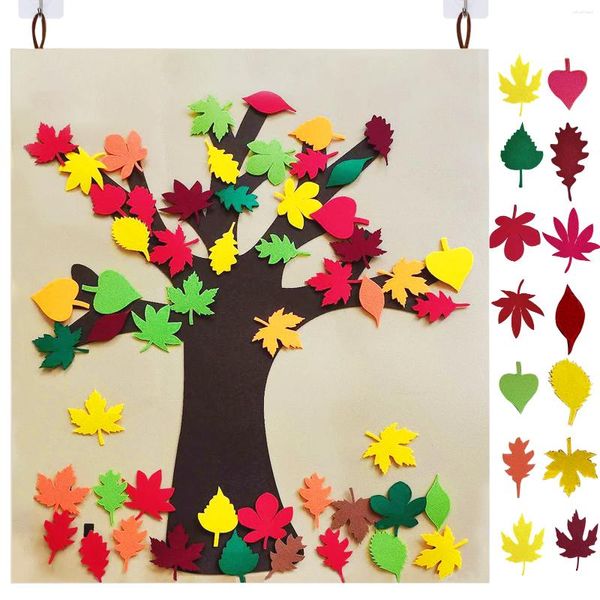 Figurine decorative Ornamenti delle foglie autunnali artigianato multifunzione fai -da -te per bambini Bollettino scolastico per bambini Fall Tree Board Ringraziamento Ringraziamento