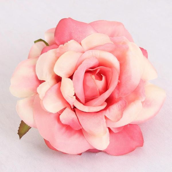 Flores decorativas 16 PCS/LOTA Simulação Classic Rose Heads Silk Wedding Decoration Arch Diy Fake Flower Wall Home Acessórios