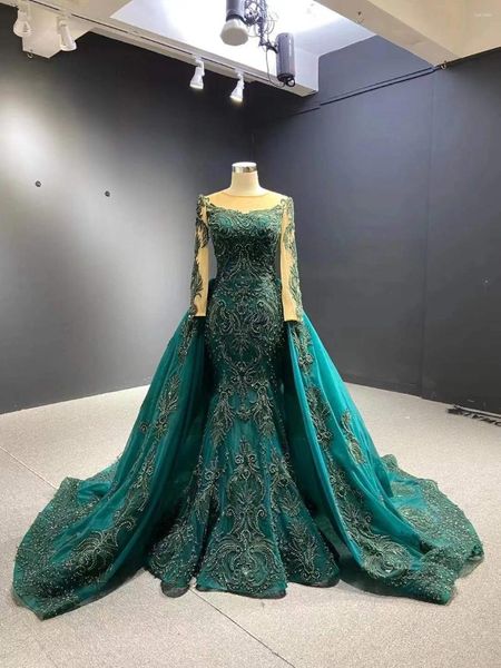 Abiti da festa Collezione RSM maniche lunghe pizzo abito da ballo formale da ballo da ballo femminile staccabile treno islamico dubai sirena musulmana saudita saudita