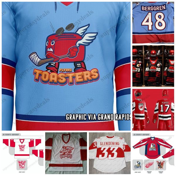 AHL 11 Filip Zadina Grand Rapids Griffins Edge Hockey Jersey 55 Matthew Ford 39 Tyler Bertuzzi 4 Nathan Paetsch ou qualquer Nome do Número