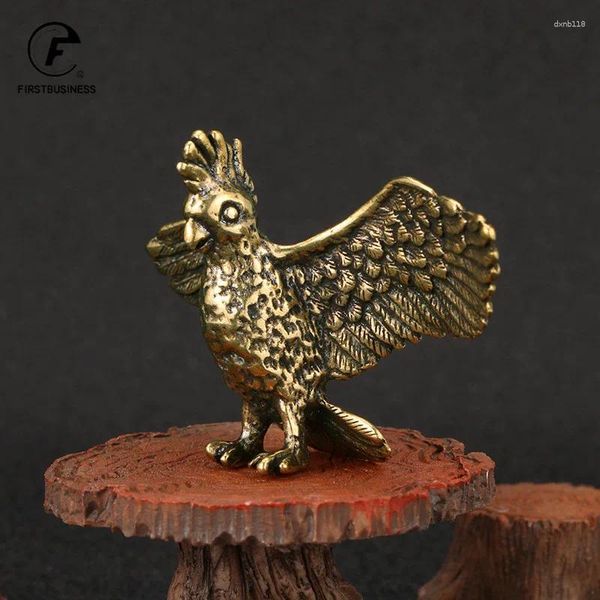 Estatuetas decorativas parrot de latão vintage ornamento pequeno ornamento de animal fofo pássaro miniaturas decoração artesanato decoração de casa acessórios presentes