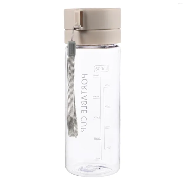 Вода бутылки с портативной спортивной чашкой для фитнеса бутылочки контейнеры PP альпининг